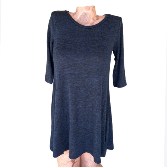 Navy A-Line Dress - Picture 3 of 4